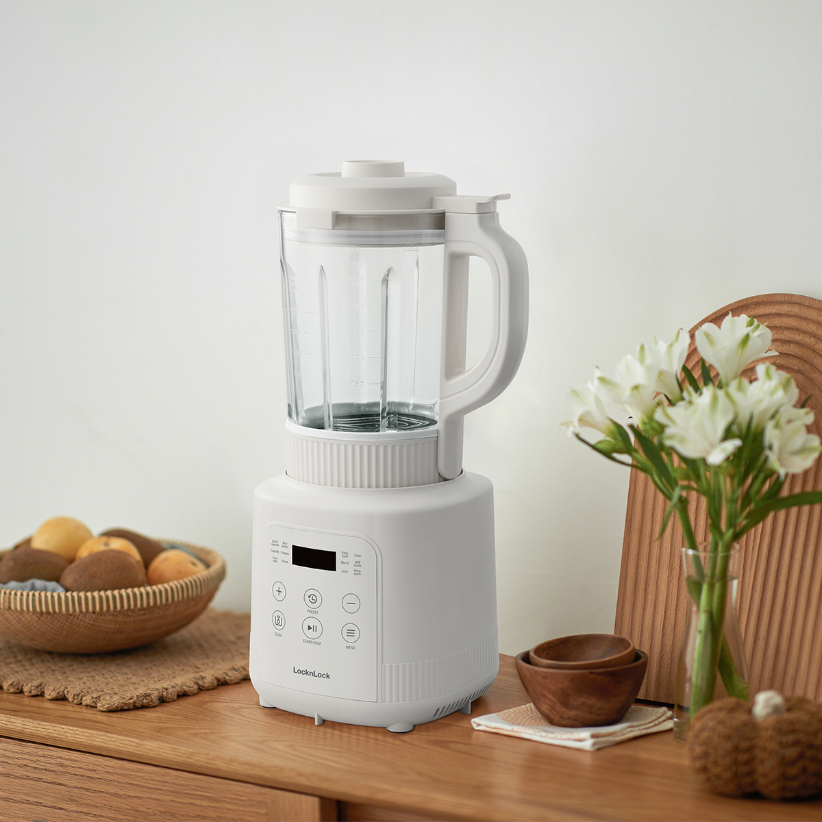 Máy Làm Sữa Hạt Đa Năng Locknlock Bianco Heating Blender 1.75L, 800W, 220V, 50Hz - Màu ngà -  EJM486IVY